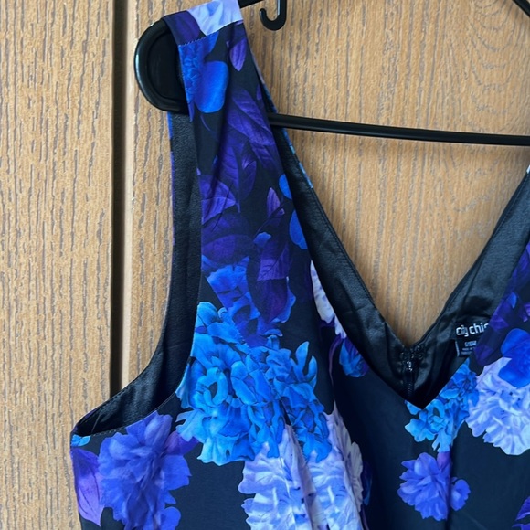 NEW Purple and Blue Hydrangea Fit & Flare Dress Size 16W - Picture 9 of 15